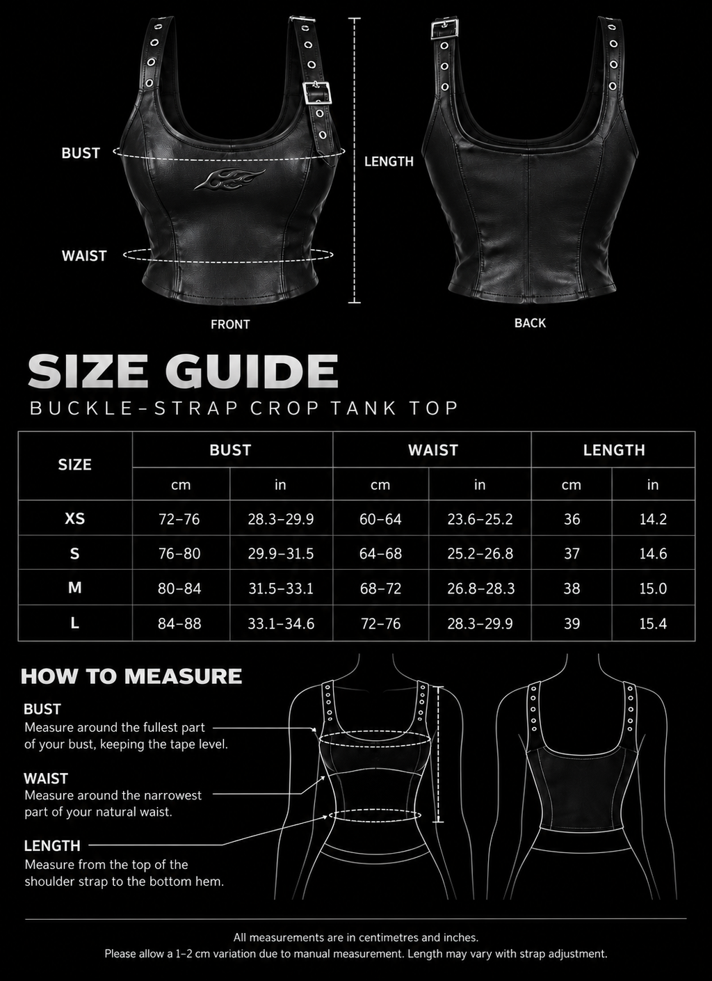 Buckle Strap Crop Tank Top