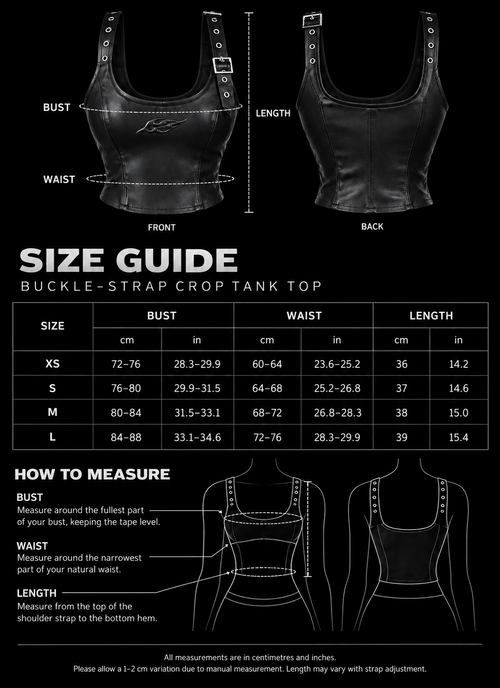Buckle Strap Crop Tank Top